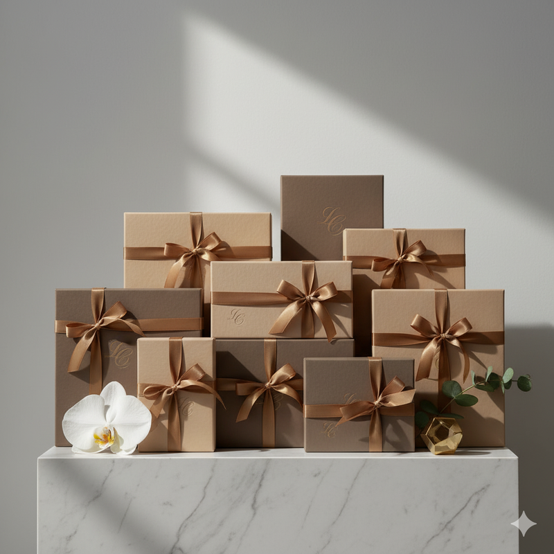 Luxury gift boxes with company logo